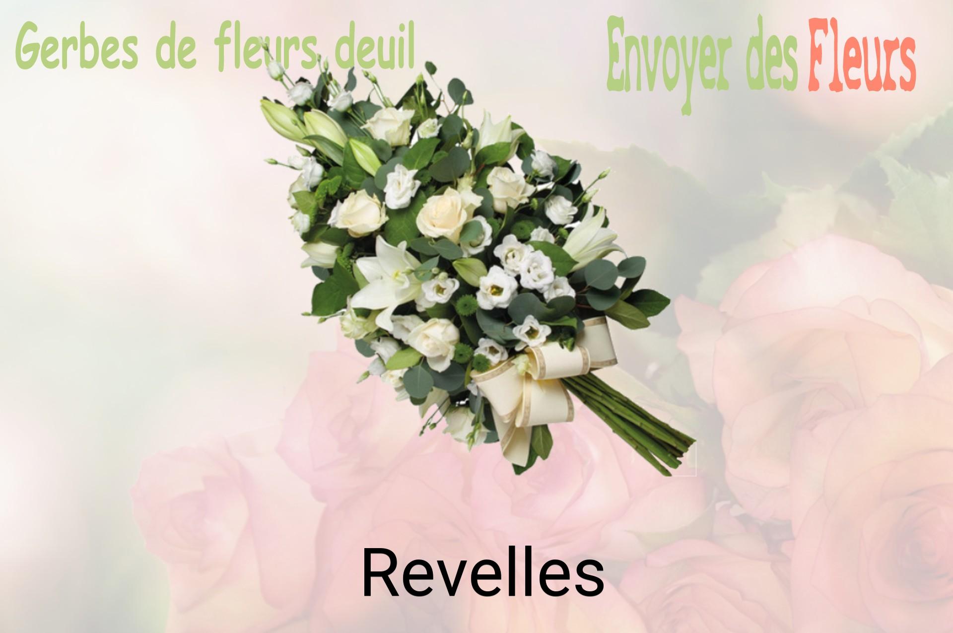Gerbe de fleurs de deuil livrée à Revelles
